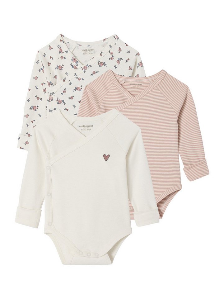 vertbaudet Body Bio-Kollektion: mitwachsende Baby Bodys 3er-Pack von vertbaudet