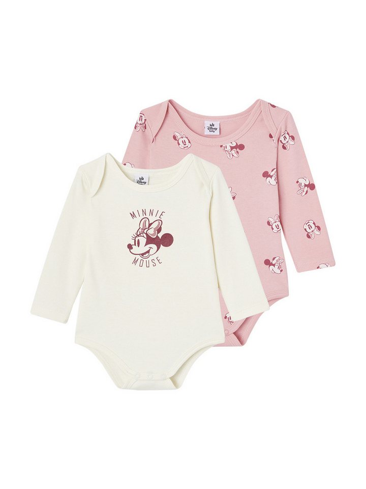 vertbaudet Body Baby Langarmbodys Disney MINNIE MAUS 2er-Pack von vertbaudet