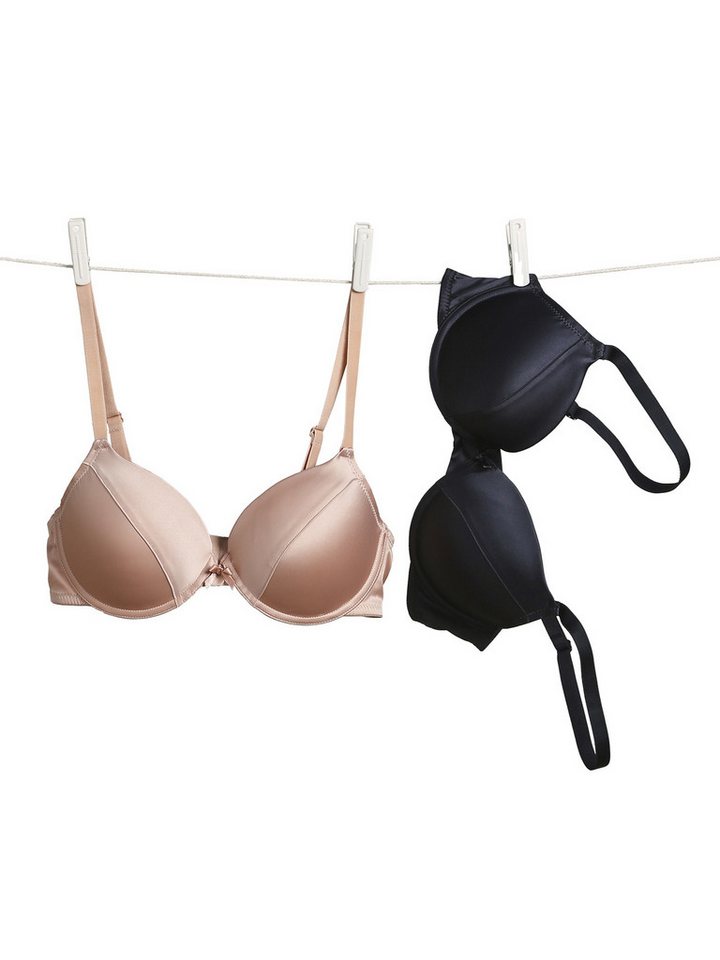 vertbaudet Bügel-BH 2er-Pack BHs aus Mikrofaser-Satin vertbaudet Bügel-BH 2er-Pack BHs aus Mikrofaser-Satin von vertbaudet