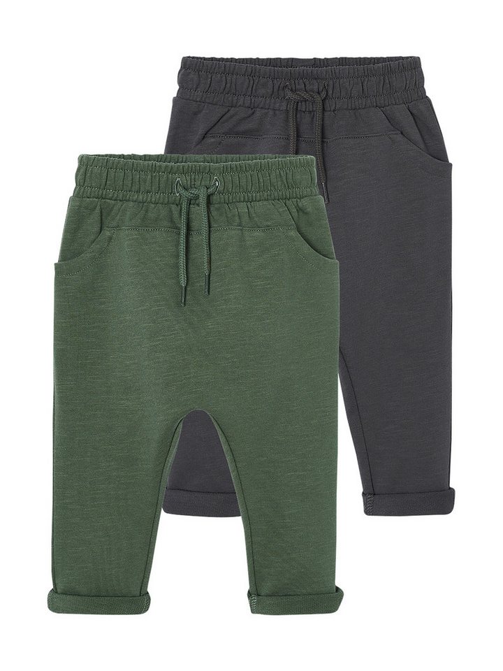 vertbaudet Cargohose Baby Sweathosen mit Dehnbund Basics 2er-Pack von vertbaudet