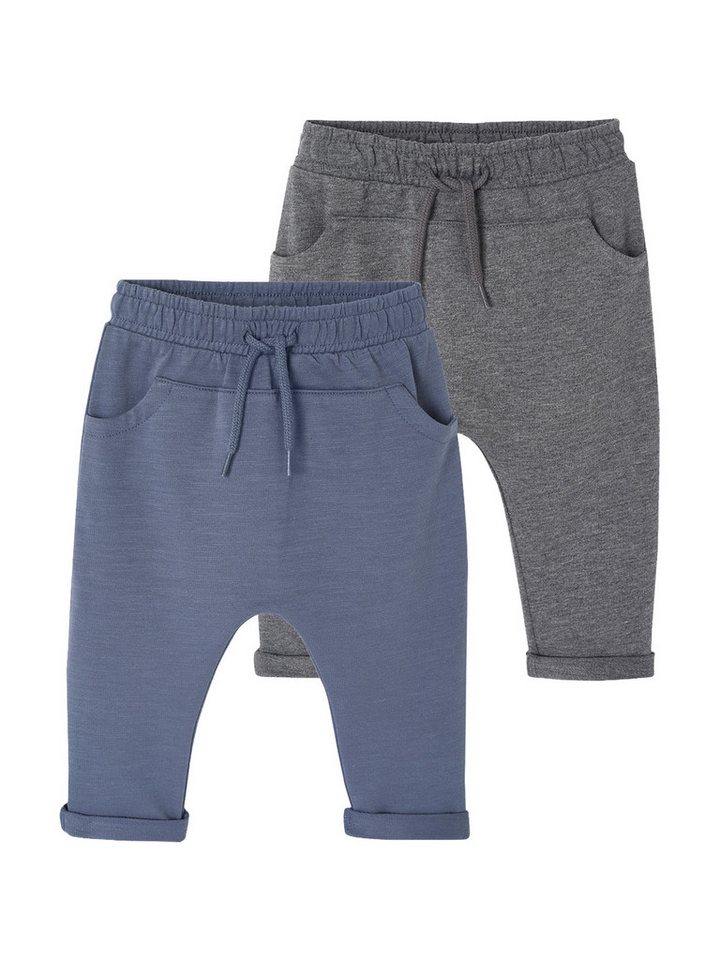 vertbaudet Cargohose 2er-Pack Baby Sweathosen mit Dehnbund Basics Dehnbund von vertbaudet