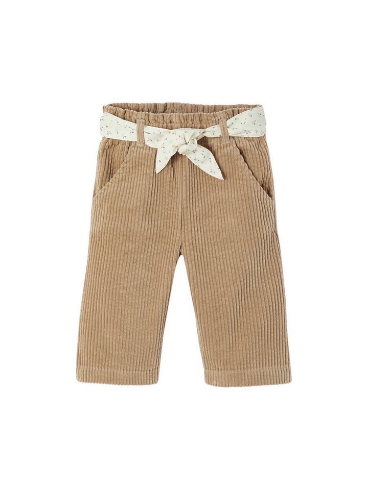 vertbaudet Cargohose Weite Baby Cordhose mit Bindegürtel von vertbaudet