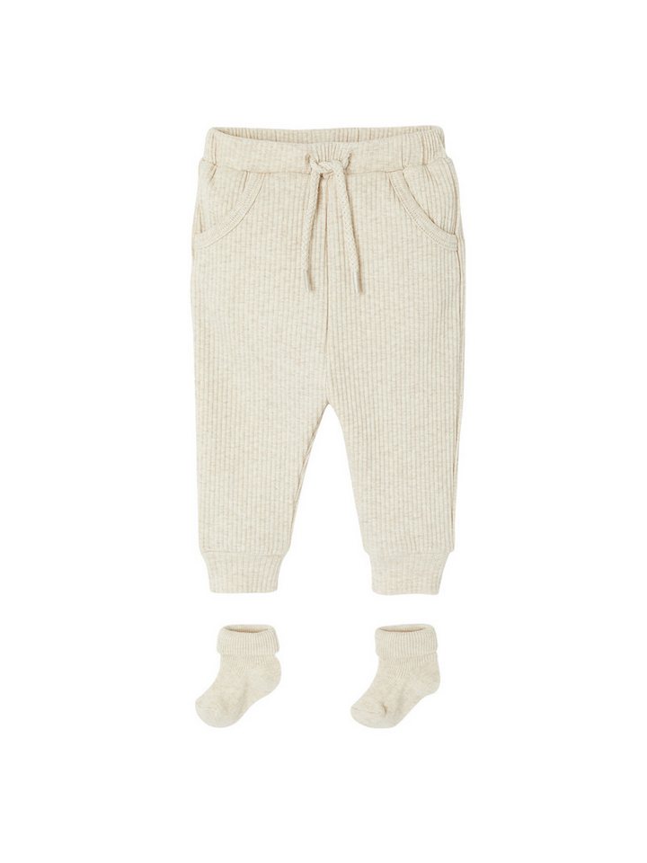 vertbaudet Cargohose Jungen Baby-Set: Hose & Socken aus Rippmaterial von vertbaudet