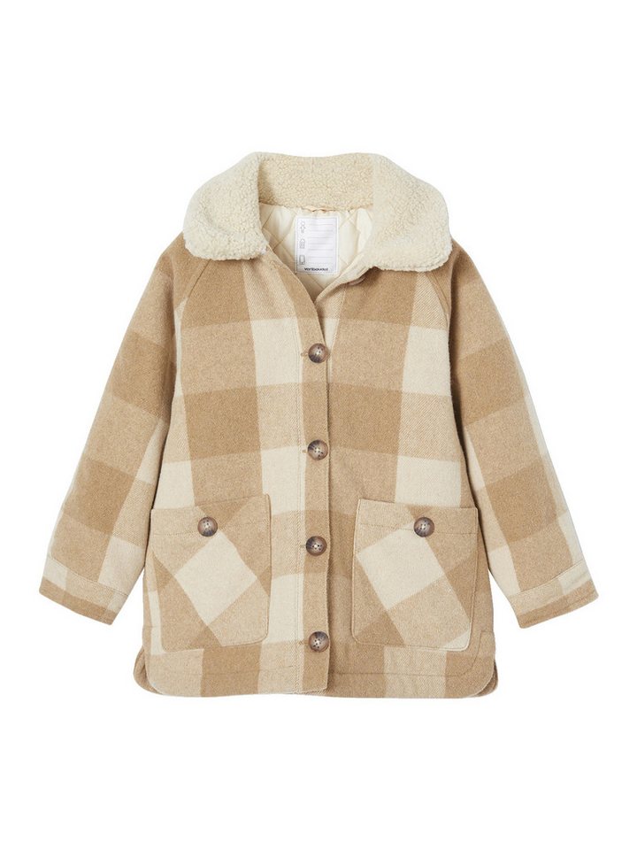 vertbaudet Dufflecoat Karierte Mädchen Jacke, Overshirt von vertbaudet