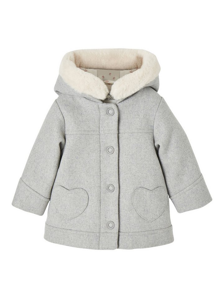 vertbaudet Dufflecoat Mädchen Baby Mantel mit Kapuze von vertbaudet