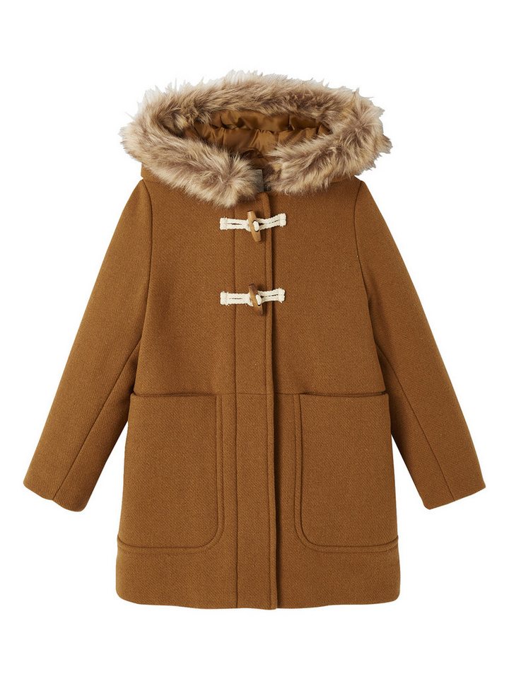 vertbaudet Dufflecoat Mädchen Dufflecoat mit Kapuze & Knebelknöpfen von vertbaudet