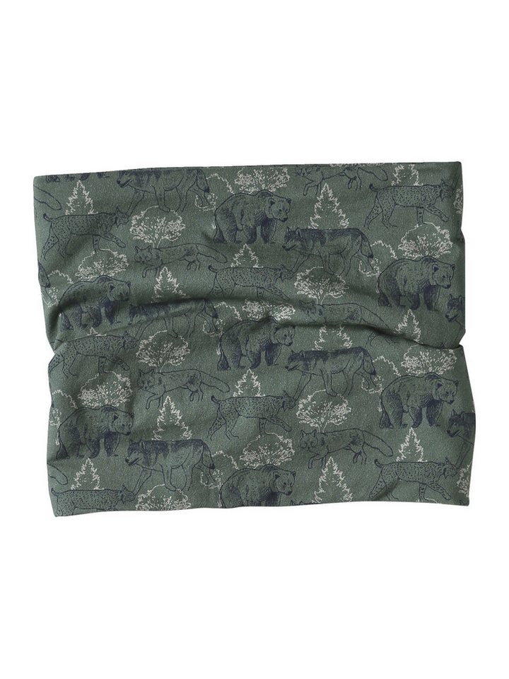 vertbaudet Schal Jungen Snood mit Print, Teddyfleece-Futter von vertbaudet