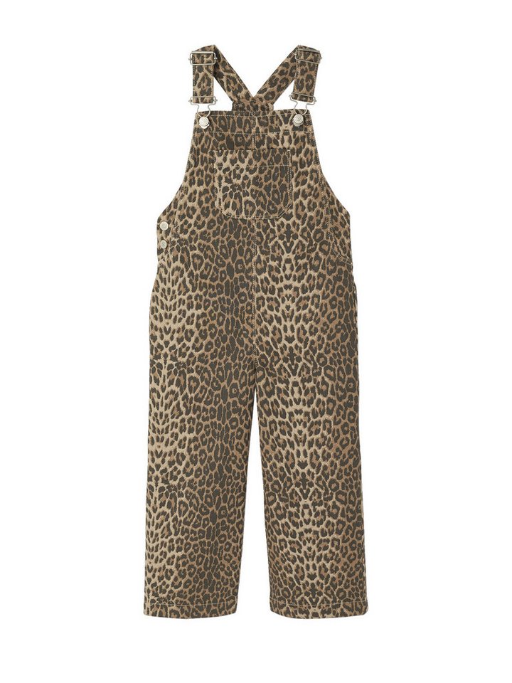 vertbaudet Jumpsuit Gemusterte Mädchen Latzhose mit weitem Bein von vertbaudet