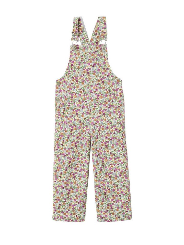 vertbaudet Jumpsuit Gemusterte Mädchen Latzhose Mit Weitem Bein von vertbaudet