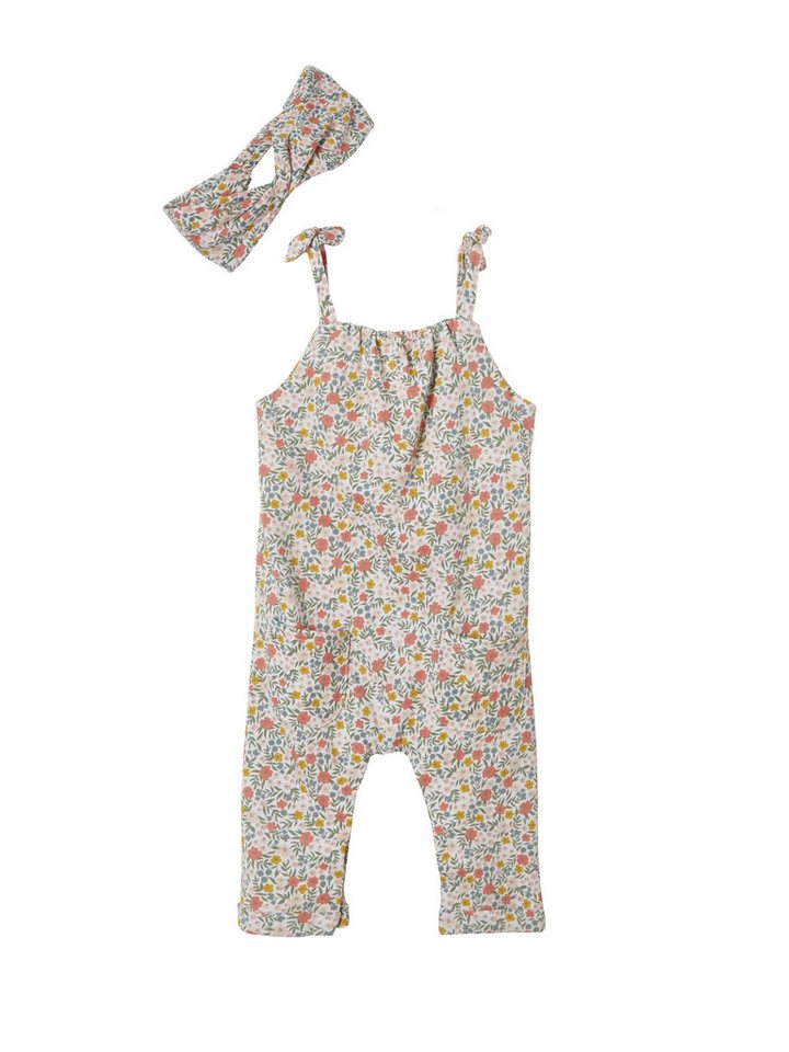 vertbaudet Jumpsuit Mädchen Baby-Set: Overall & Haarband von vertbaudet