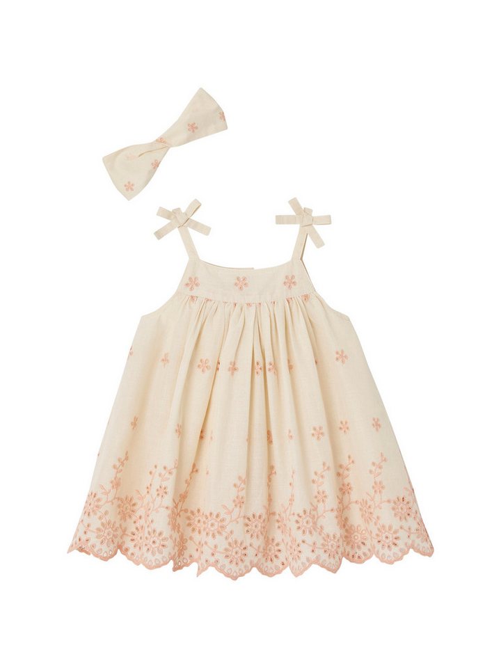vertbaudet A-Linien-Kleid Mädchen Baby-Set: Kleid & Haarband von vertbaudet