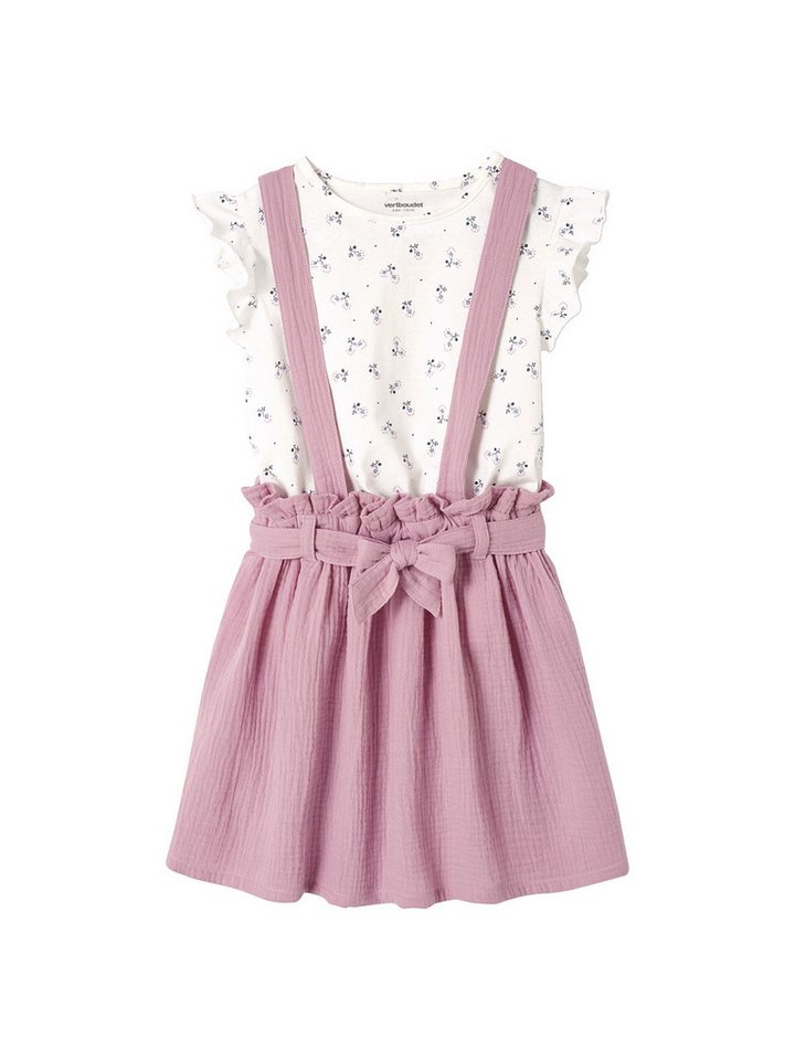 vertbaudet Kleid & Hose Mädchen-Set: T-Shirt + Rock von vertbaudet