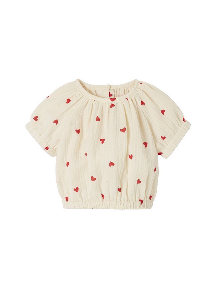 vertbaudet Kurzarmbluse Bedruckte Baby Musselin-Bluse von vertbaudet