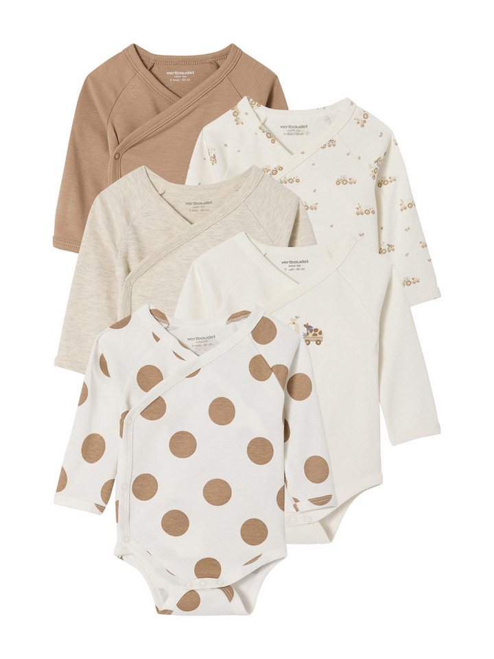 vertbaudet Kurzarmbody Bio-Kollektion: Baby Schlupfbodys 5er-Pack von vertbaudet