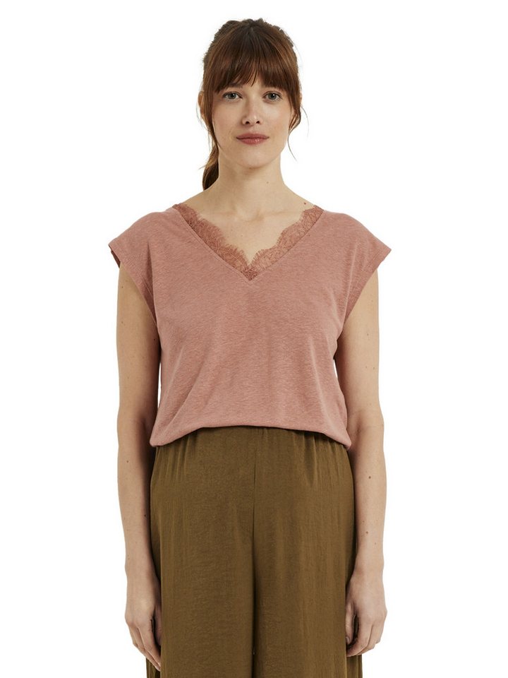 vertbaudet Umstandsshirt Umstands-Shirt aus Leinenmix wendbar von vertbaudet