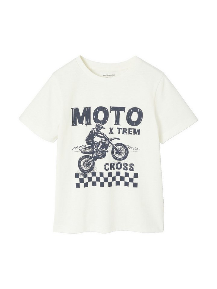 vertbaudet Kurzarmshirt Jungen T-Shirt Basic mit Print vorn von vertbaudet