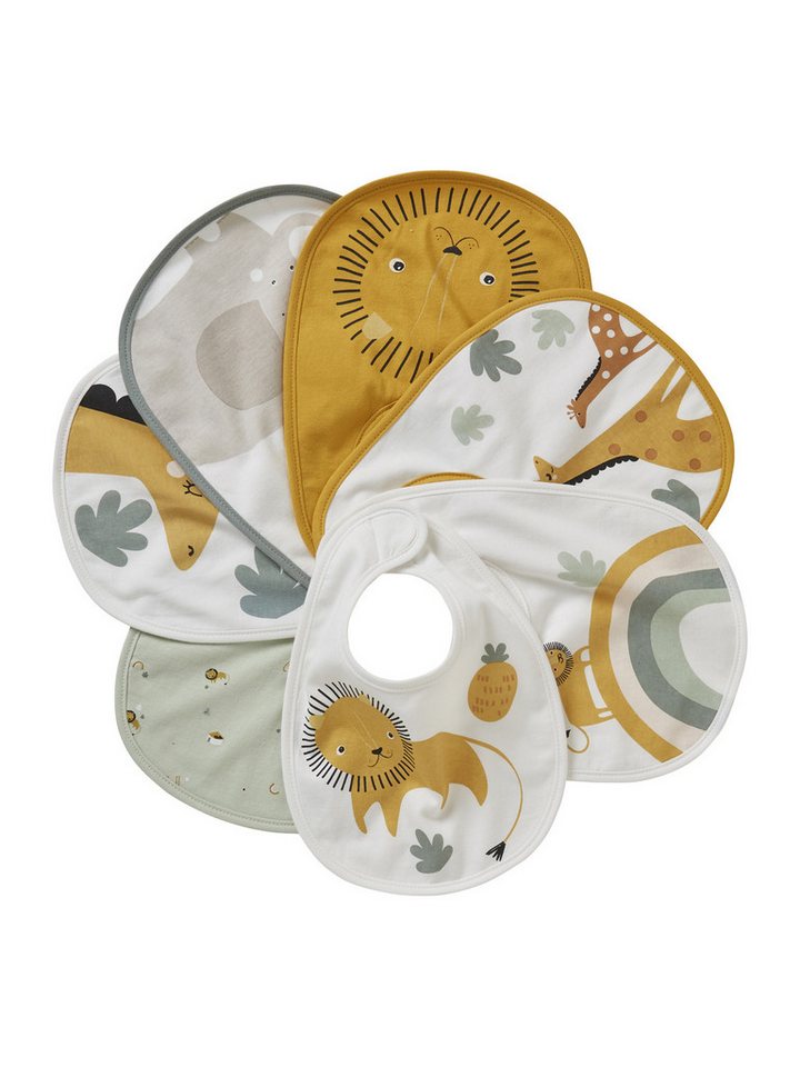 vertbaudet Lätzchen Bio-Kollektion: Baby-Lätzchen, Klett, 7er-Pack von vertbaudet