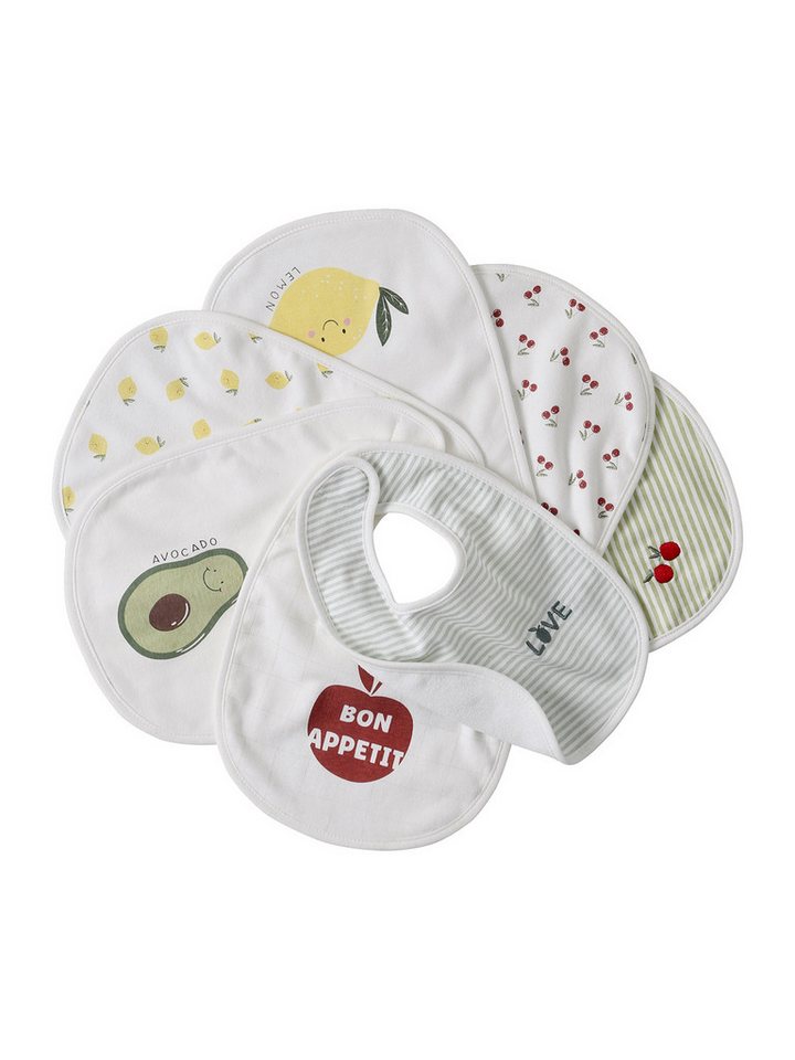 vertbaudet Lätzchen Bio-Kollektion: Baby-Lätzchen, Klett, 7er-Pack von vertbaudet