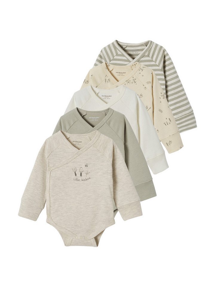 vertbaudet Body Bio-Kollektion: mitwachsende Baby Langarmbodys 5er-Pack von vertbaudet