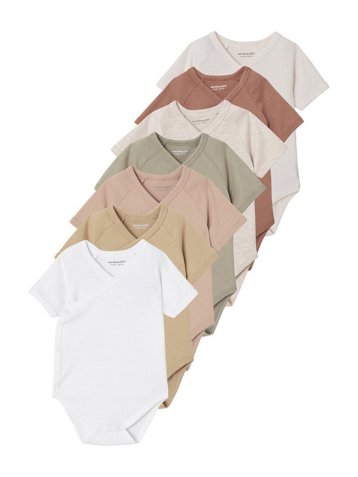vertbaudet Langarmbody Baby Wickelbodys BASICS 7er-Pack von vertbaudet