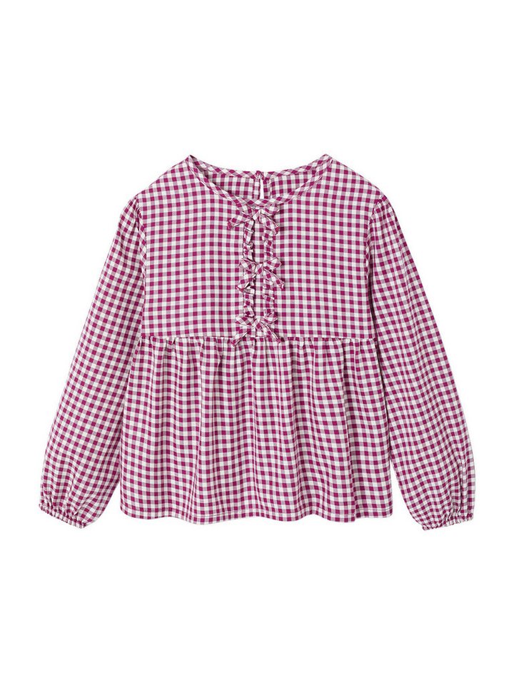 vertbaudet Langarmhemd Mädchen Bluse mit Blumenmuster von vertbaudet