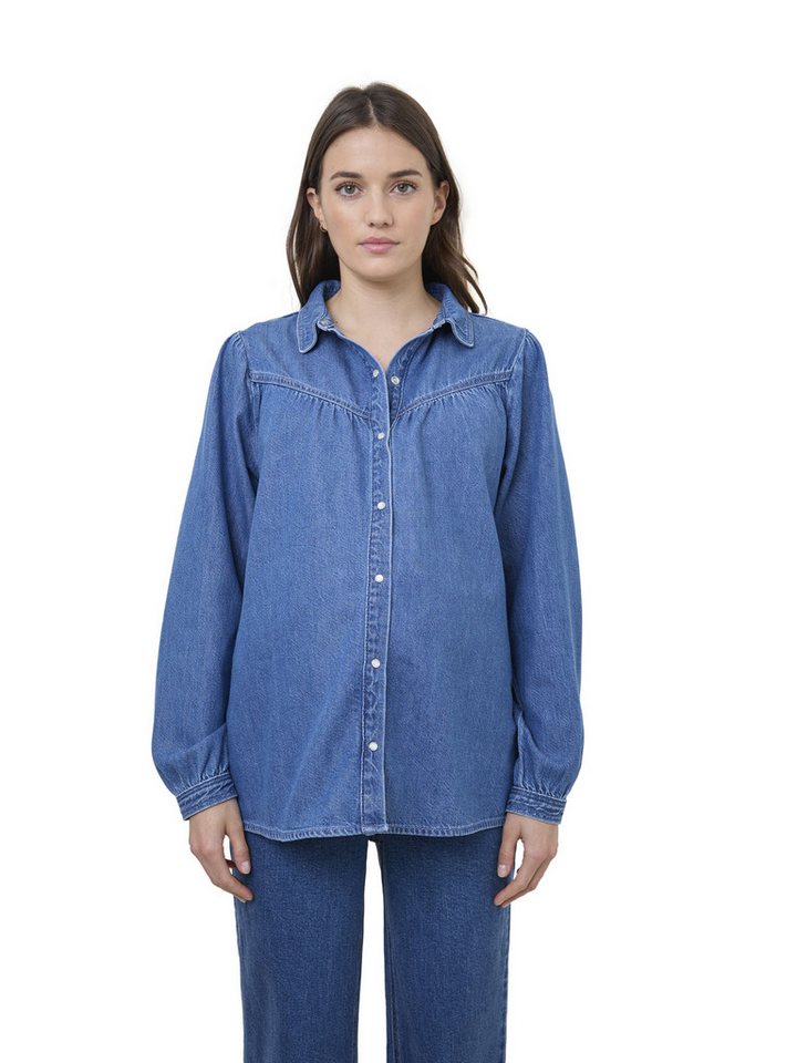 vertbaudet Umstandsbluse Denim-Bluse für Schwangerschaft und Stillzeit von vertbaudet