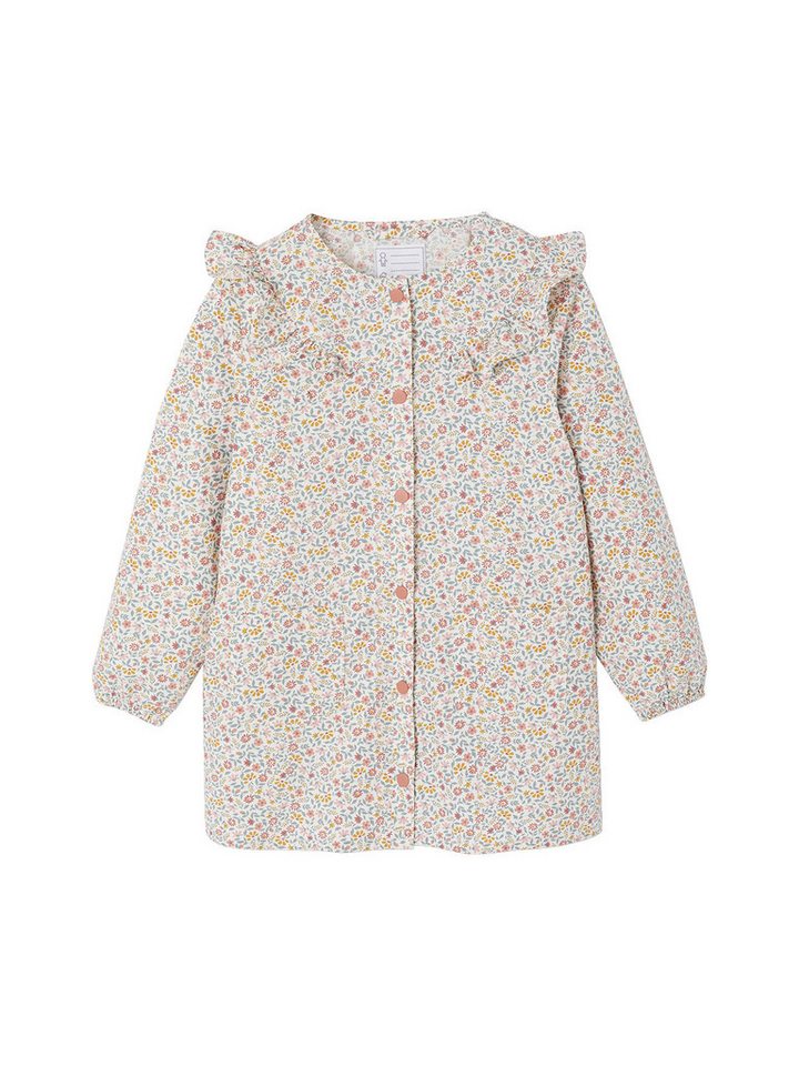 vertbaudet Langarmhemd Geblümter Mädchen Malkittel BERGAMOTTE von vertbaudet