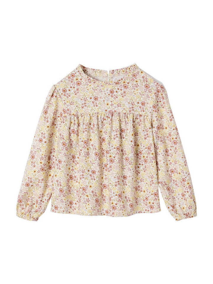 vertbaudet Langarmhemd Mädchen Bluse mit Blumenprint von vertbaudet