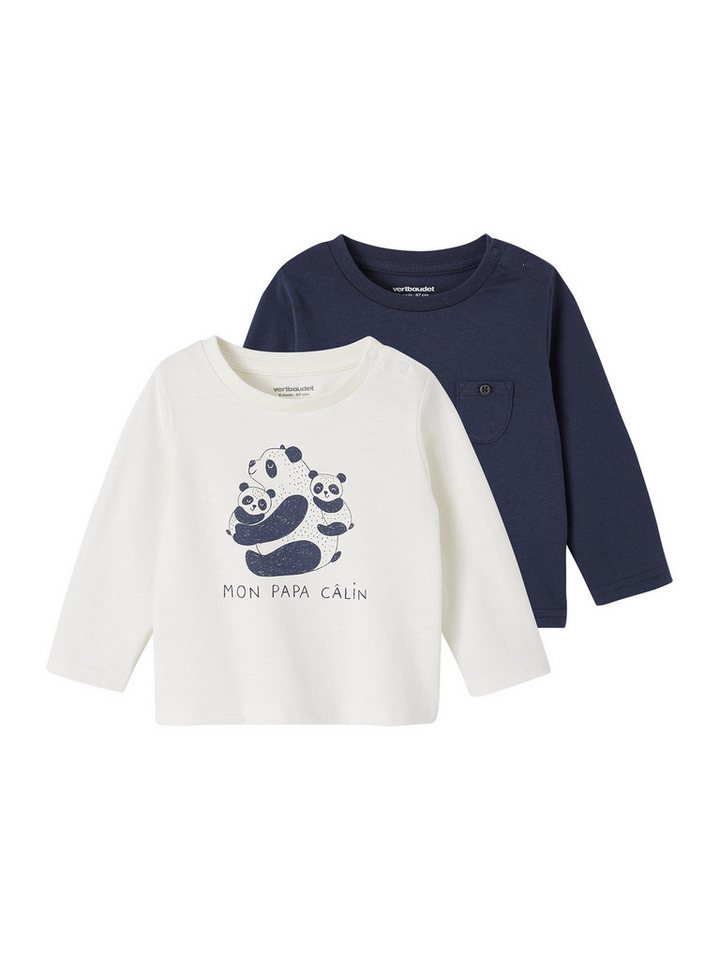 vertbaudet Langarmshirt 2er-Pack Baby Shirts BASICS von vertbaudet