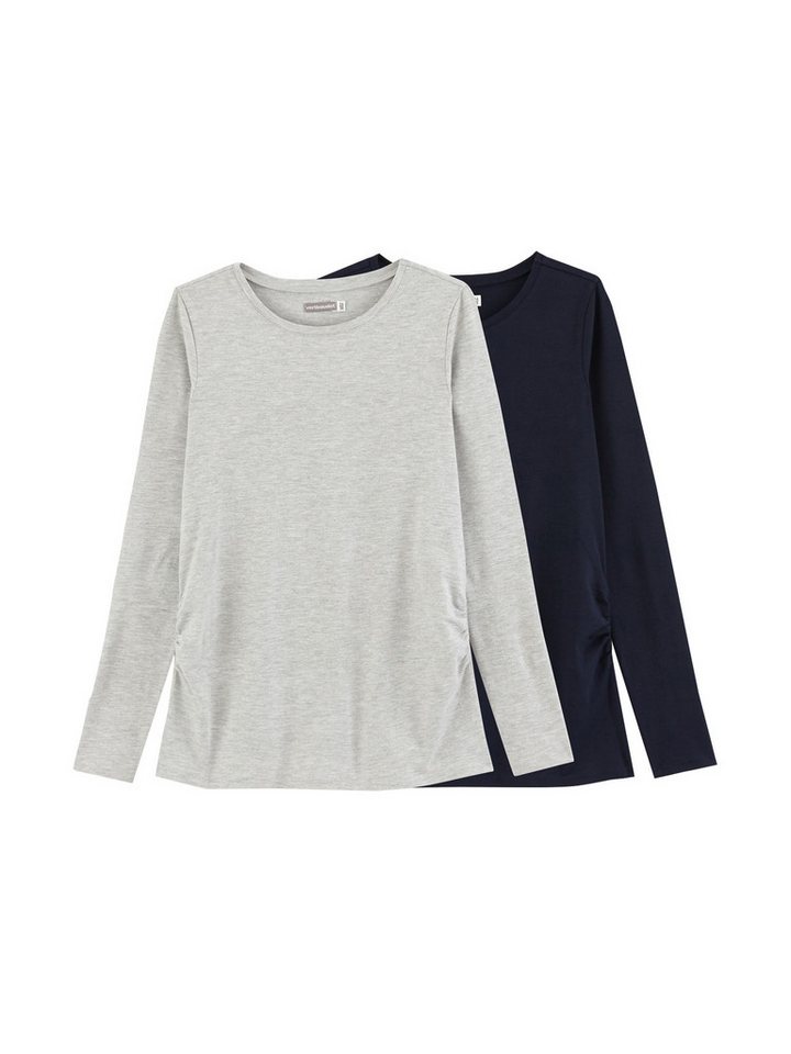 vertbaudet Langarmshirt 2er-Pack Umstands-Shirts von vertbaudet
