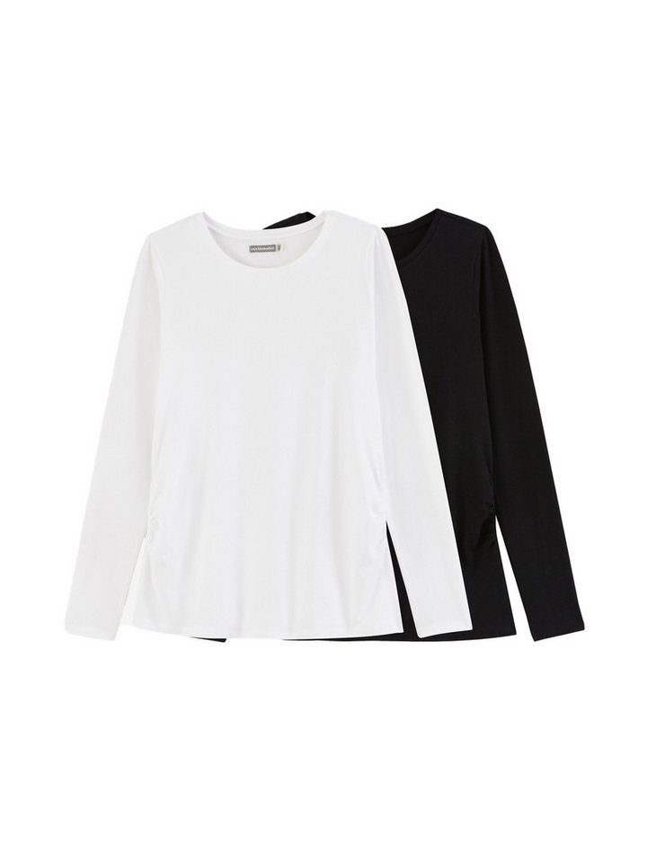 vertbaudet Langarmshirt 2er-Pack Umstands-Shirts von vertbaudet