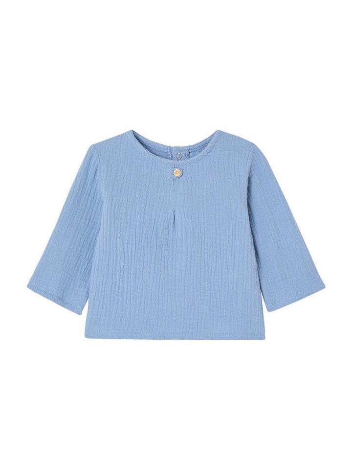 vertbaudet Langarmshirt Bio-Kollektion: Baby Hemdbluse aus Musselin von vertbaudet