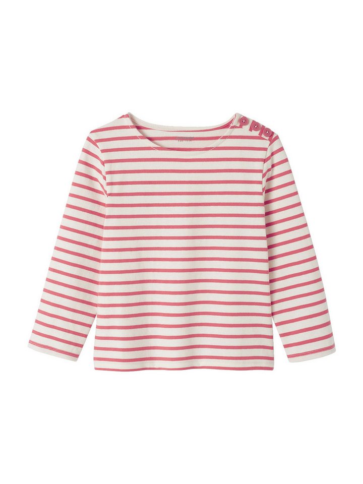 vertbaudet Langarmshirt Mädchen Ringelshirt mit Recycling-Baumwolle von vertbaudet