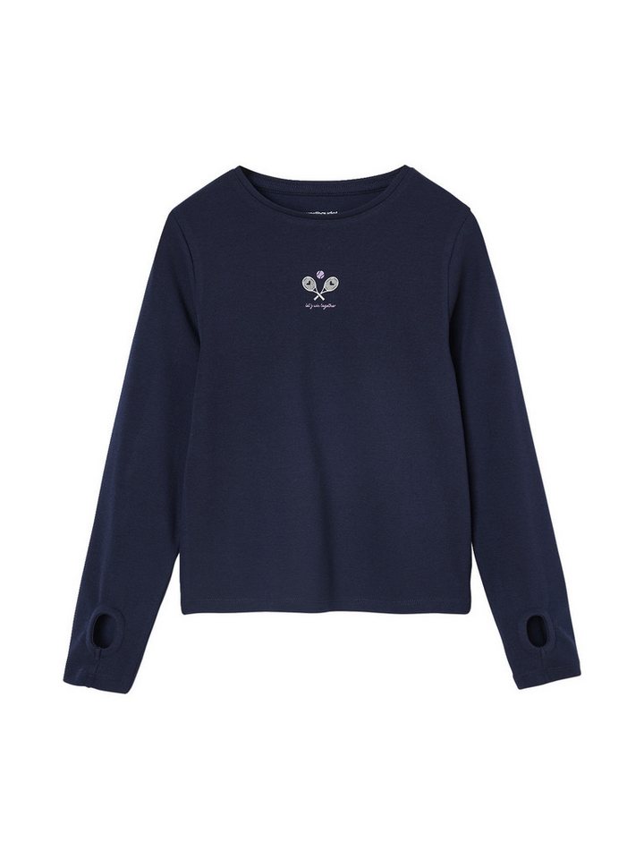 vertbaudet Langarmshirt Sport-Shirt mit Tennis-Motiv für Mädchen vertbaudet Langarmshirt Sport-Shirt mit Tennis-Motiv für Mädchen von vertbaudet