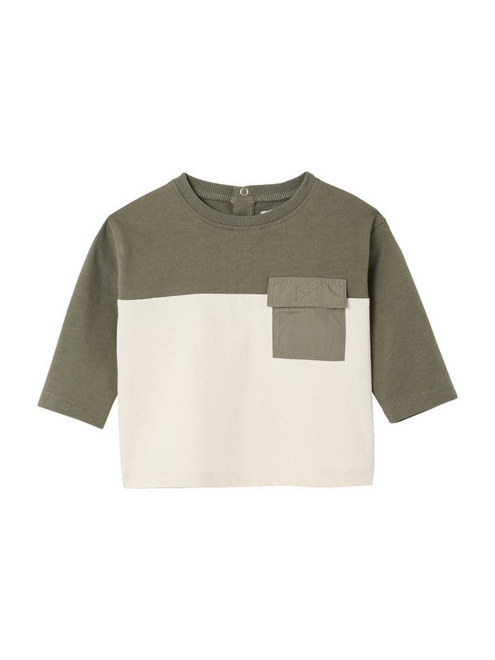 vertbaudet Langarmshirt Baby Shirt Colorblock-Design von vertbaudet