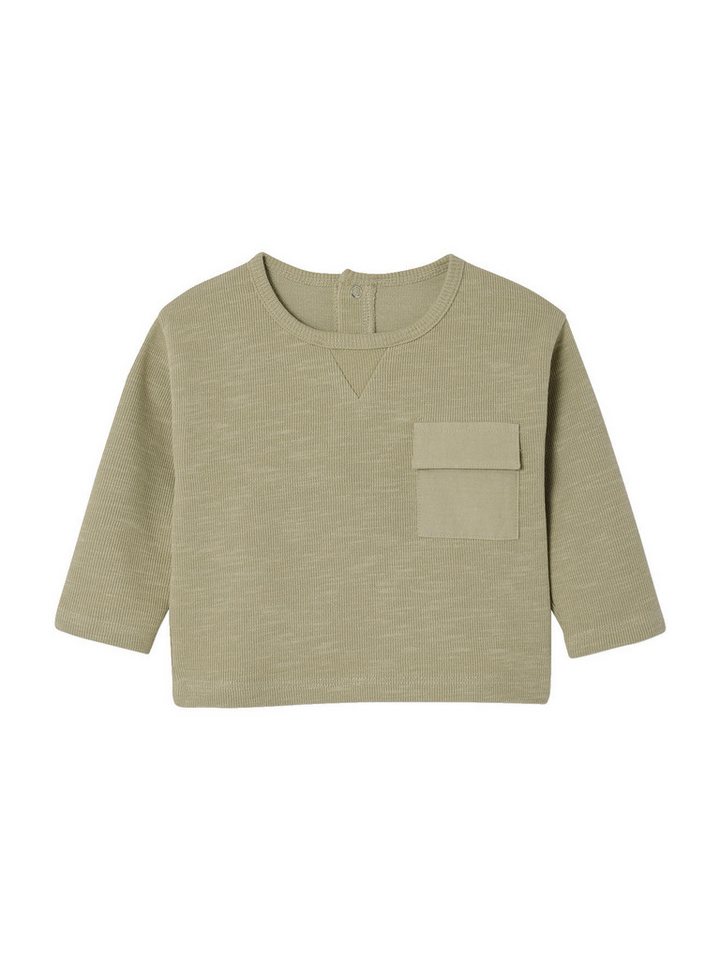vertbaudet Langarmshirt Baby Shirt mit Brusttasche von vertbaudet