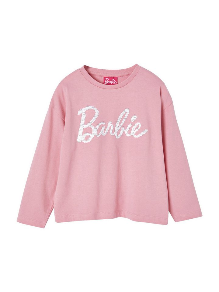 vertbaudet Langarmshirt Mädchen Shirt mit Wende-Pailletten BARBIE vertbaudet Langarmshirt Mädchen Shirt mit Wende-Pailletten BARBIE von vertbaudet