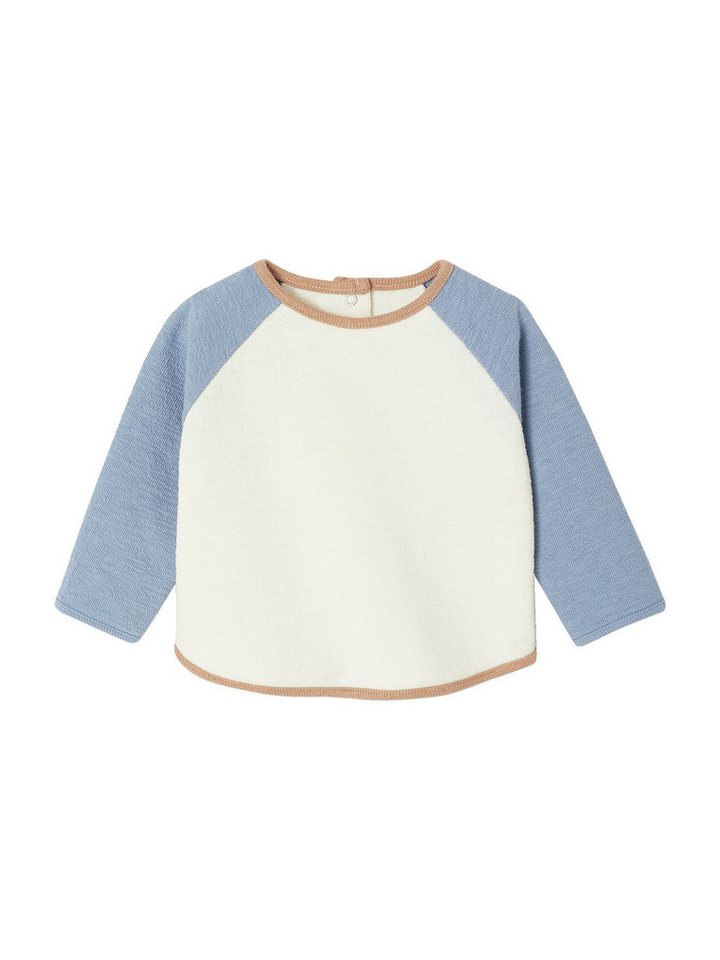 vertbaudet Langarmshirt Baby Shirt im Colorblock-Style, Strukturjersey von vertbaudet