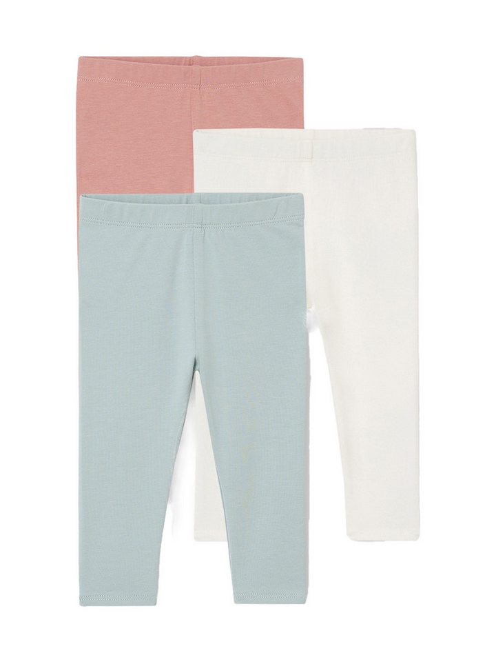 vertbaudet Leggings 3er-Pack einfarbige Baby Leggings Basics 3er-Pack von vertbaudet