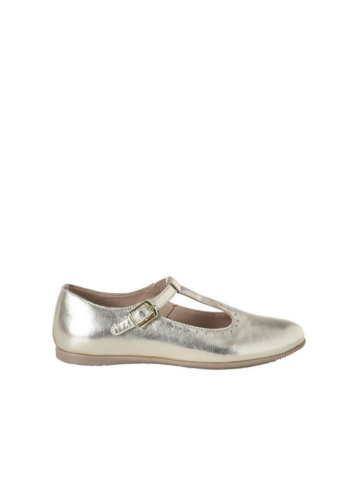 vertbaudet Mädchen Leder-Ballerinas in Metallic-Optik Ballerina von vertbaudet
