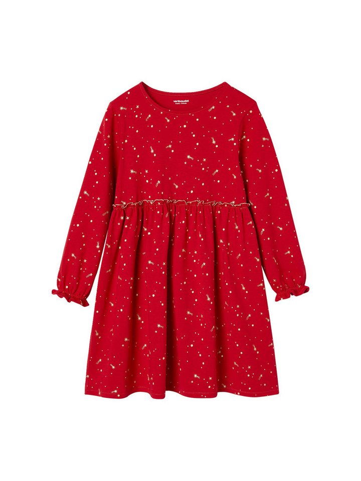 vertbaudet Minikleid Festliches Mädchen Kleid mit Glanzsternen von vertbaudet