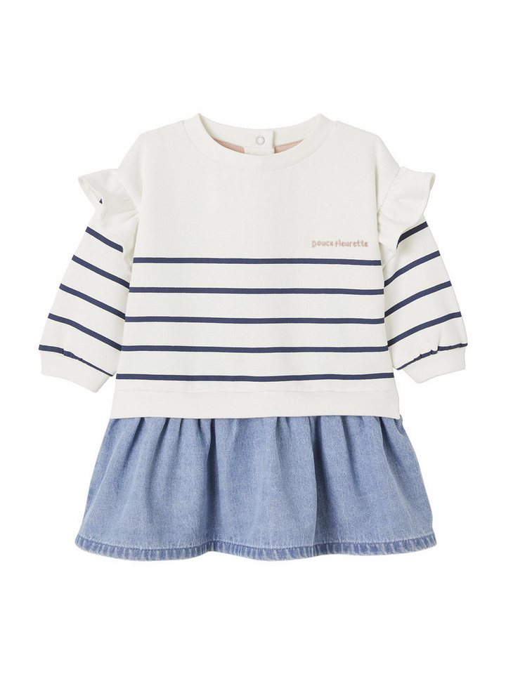 vertbaudet Minikleid Mädchen 2-in-1-Kleid mit Streifen und Denim 1er-Pack vertbaudet Minikleid Mädchen 2-in-1-Kleid mit Streifen und Denim 1er-Pack von vertbaudet