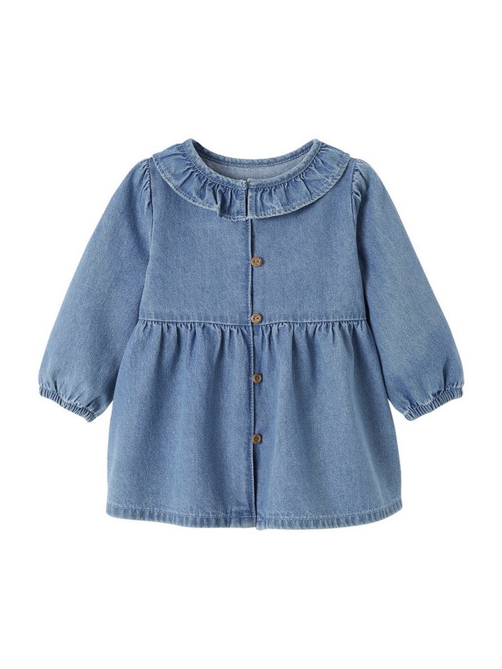 vertbaudet Minikleid Mädchen Baby Jeanskleid von vertbaudet