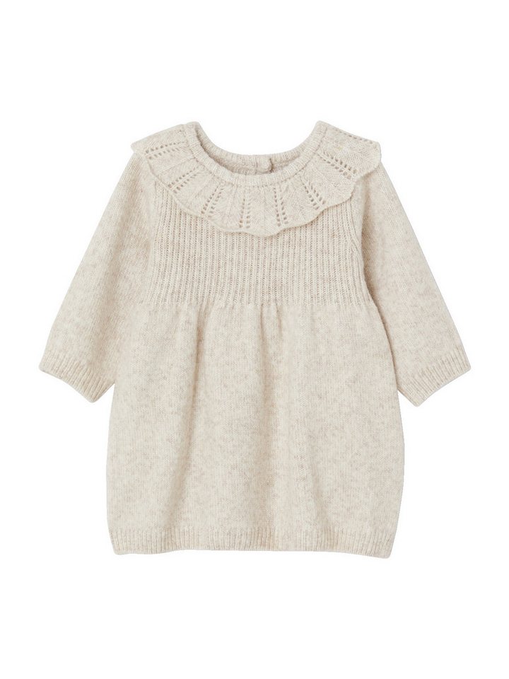 vertbaudet Minikleid Mädchen Baby Strickkleid mit Kragen von vertbaudet