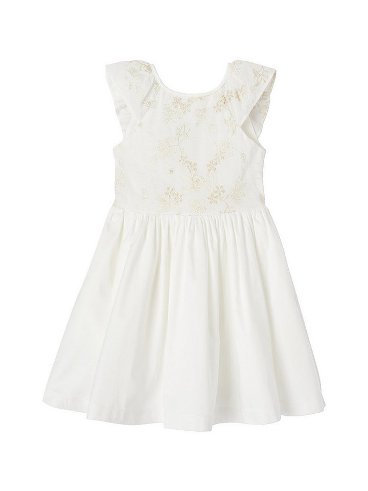 vertbaudet Minikleid Mädchen Festkleid mit gestickten Glanz-Blumen von vertbaudet
