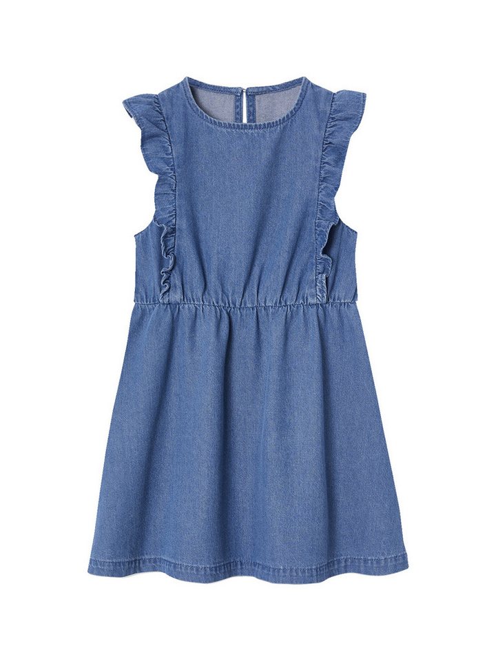 vertbaudet Minikleid Mädchen Jeanskleid mit Volants von vertbaudet