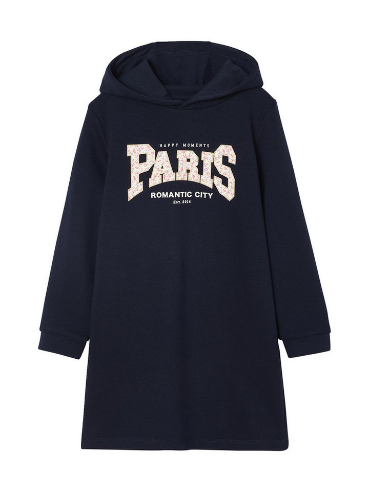 vertbaudet Minikleid Mädchen Sweatkleid mit Kapuze von vertbaudet