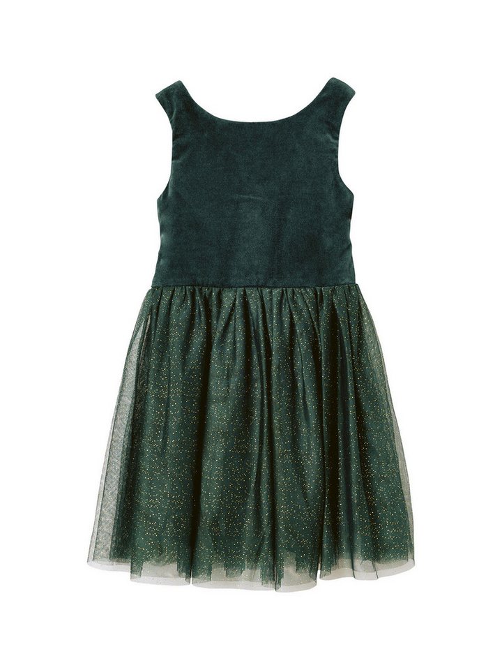 vertbaudet Minikleid Mädchen Weihnachtskleid aus Samt und Tüll von vertbaudet