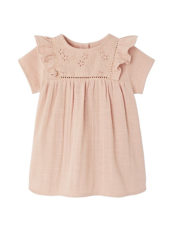 vertbaudet Minikleid Weites Mädchen Baby Musselinkleid von vertbaudet