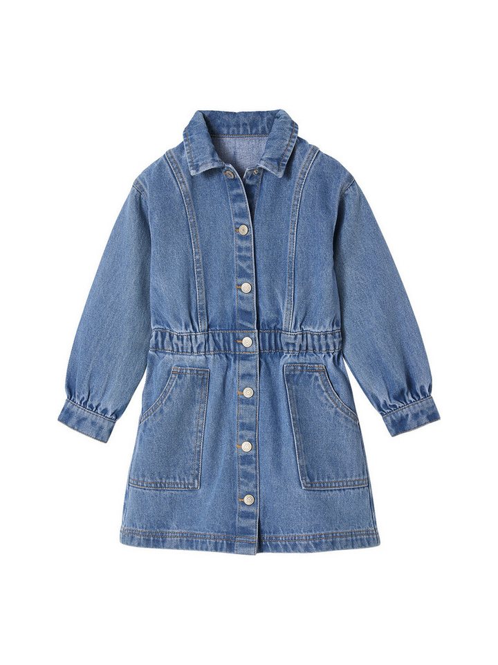 vertbaudet Minikleid Mädchen Jeanskleid mit großen Vordertaschen von vertbaudet